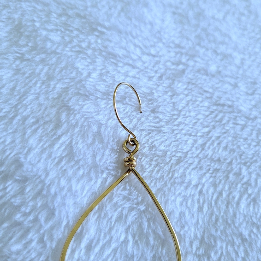 Hammered🔨 Gold💛 Two✌️ Tier Earrings - Picture 8 of 13